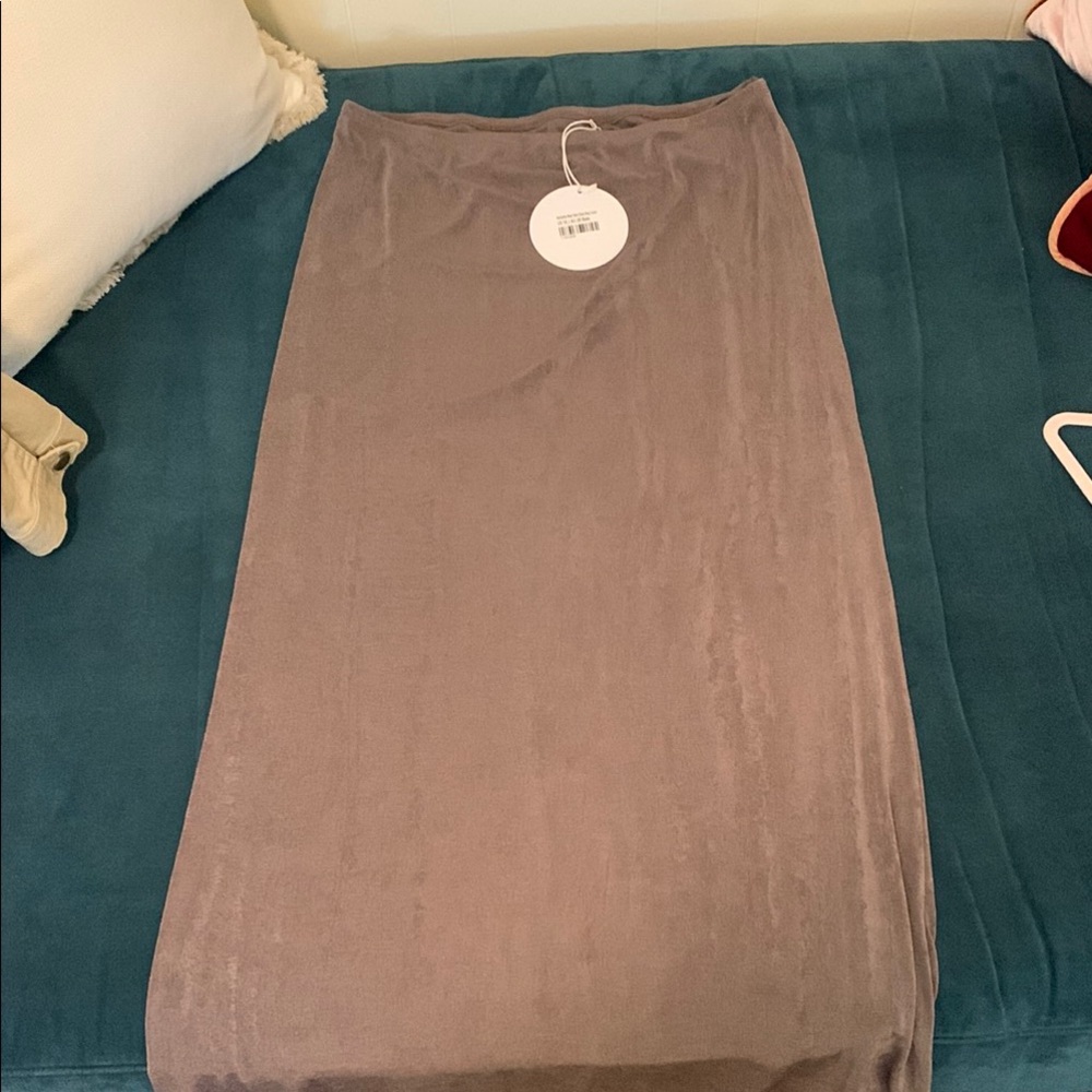 Princess Polly Slinky Gray Maxi Skirt